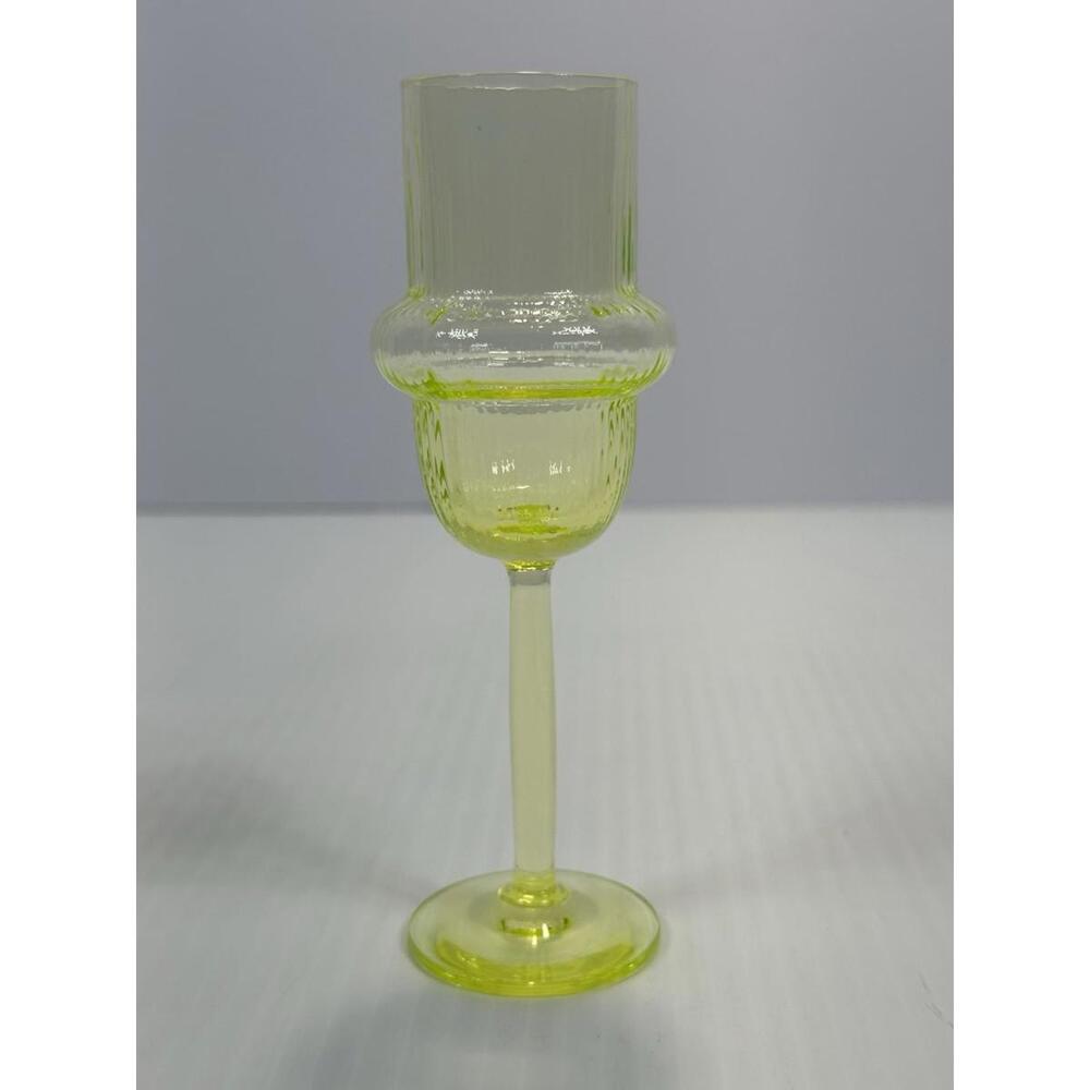 VINTAGE‎ URANIUM WINE CHAMPAGNE GLASS RIIHIMAEN LASI SULTTAANI YELLOW VASELINE